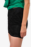 IRO Black Suede Mini Skirt Size 34