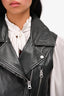 Acne Studios Black Leather Motorcycle Vest Size 38