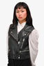 Acne Studios Black Leather Motorcycle Vest Size 38