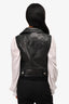 Acne Studios Black Leather Motorcycle Vest Size 38