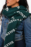 Balenciaga Green Wool Logo Scarf