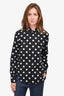 Saint Laurent Black/White Polkadot Western Shirt Size M