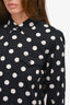 Saint Laurent Black/White Polkadot Western Shirt Size M