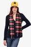 Burberry London Black/Red Cashmere Scarf