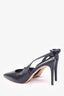 Alexandre Birman Black Leather Slingback Heels Size 39