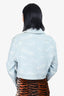 Versace Light Blue Denim Logo Button-Up Jacket Size 44