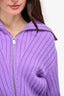 Hermès Purple Cashmere Knit Zip Oversized Sweater Size XS