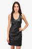 Alexander Wang Black Leather V-Neck Sleeveless Dress Size 4