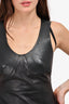 Alexander Wang Black Leather V-Neck Sleeveless Dress Size 4