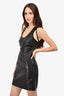 Alexander Wang Black Leather V-Neck Sleeveless Dress Size 4