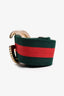 Gucci Gold Toned GG Green/Red Web Belt Size 85