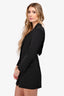 Area Black Wool Crystal Back Blazer Dress Size 4