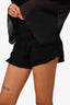 Maje Black Tulle Detailed High Waisted Shorts Size 36