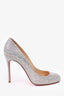 Christian Louboutin Silver Strass Fifi Pumps Size 40