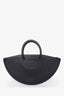 Schiaparelli Black Leather Sun Top Handle Bag