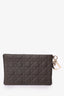 Christian Dior 2010 Brown Cannage Coated Canvas Rivage Clutch