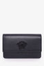 Versace Black Leather Medusa Wallet on Chain