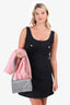 Alessandra Rich Black Wool Tweed Sleeveless Dress Size L