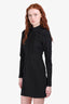 Mugler Black Mockneck Long Sleeve Dress Size 40