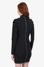 Mugler Black Mockneck Long Sleeve Dress Size 40