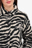 IRO Grey/Black Zebra Printed Coat Size 32