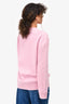 Calvin Klein Pink Wool Embroidered V-Neck Sweater Size M