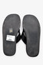 The Row Black Suede/Leather Ginza Platformed Flip Flop Size 40