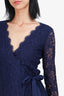 Diane von Furstenberg Navy Lace Wrap Dress Size 2