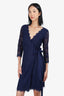 Diane von Furstenberg Navy Lace Wrap Dress Size 2