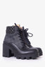 Gucci Black Leather GG Supreme Boots Size 37.5