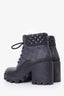 Gucci Black Leather GG Supreme Boots Size 37.5