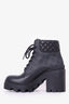 Gucci Black Leather GG Supreme Boots Size 37.5