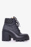 Gucci Black Leather GG Supreme Boots Size 37.5