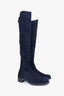 Stuart Weitzman Navy Suede Knee High Boots Size 10.5