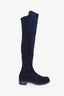 Stuart Weitzman Navy Suede Knee High Boots Size 10.5