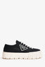 Prada Black Nylon Double Wheel Platform Sneakers Size 40