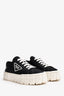 Prada Black Nylon Double Wheel Platform Sneakers Size 40