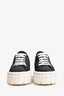 Prada Black Nylon Double Wheel Platform Sneakers Size 40