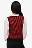 Maje White/Red/Black Striped Vest Size 2