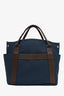 Hermès 2018 Navy/Brown Canvas Sac de Pansage Grooming Bag Tote