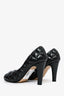 Bottega Veneta Black Padded Leather Square Toe 'Bloc' Heels Size 37.5