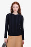 Pre-Loved Chanel™ Navy/Black Cashmere Sweater Size 36