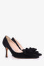 Manolo Blahnik Black Suede Bow Pumps Size 36