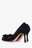 Manolo Blahnik Black Suede Bow Pumps Size 36