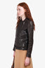 IRO Black Padded Leather Jacket Size 38