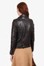 IRO Black Padded Leather Jacket Size 38