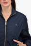 Burberry London Blue Nylon Bomber Jacket Size S Mens