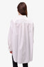 Alexander Wang White Accordion Pleated Button-Up Top Size S