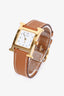 Hermès Gold Epsom Leather Small 25mm Heure Watch