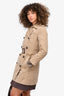 Burberry London Beige Canvas 'Kensington' Trench Coat with Belt Size 4 US